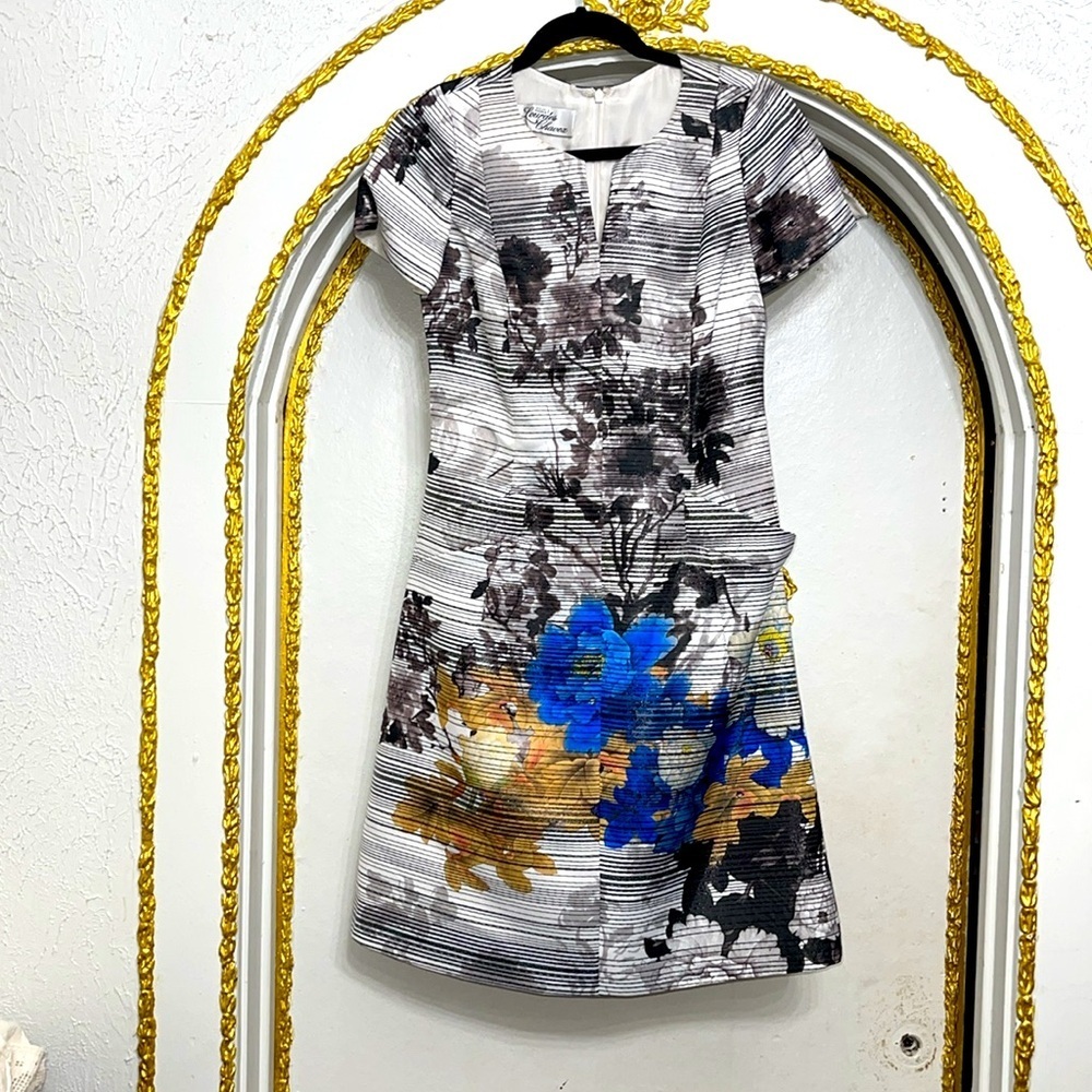 Lourdes Chavez 100% Silk Dress | Size S/M | Made in USA | Floral Cocktail Dress